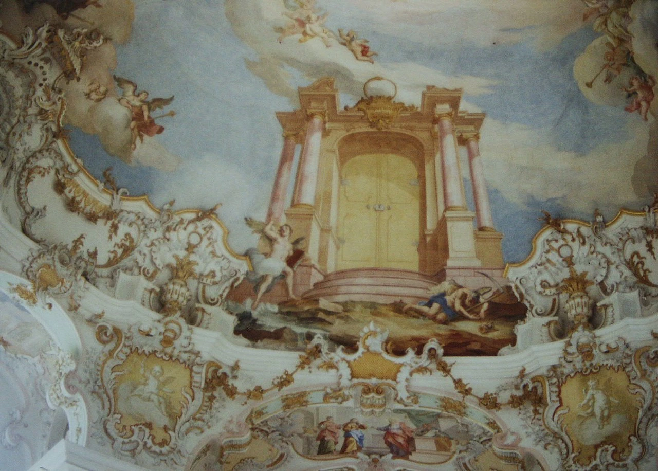 Affreschi della Wieskirche. Chiesa del Pellegrinaggio del Salvatore Flagellato - Steingaden 1